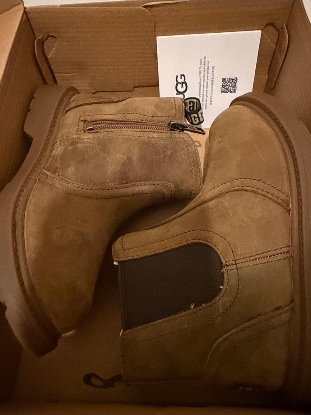 UGG Kids Chestnut Suede Ankle Boots